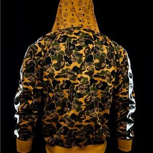 MCM × BAPE multi coloured hoodie #luxury #mcm #bape #streetwear